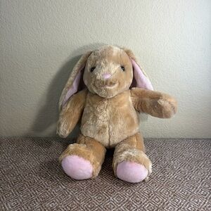 Build A Bear Workshop Tan Rabbit Pawlette Plush 15” Bunny Rabbit Has Music Sound